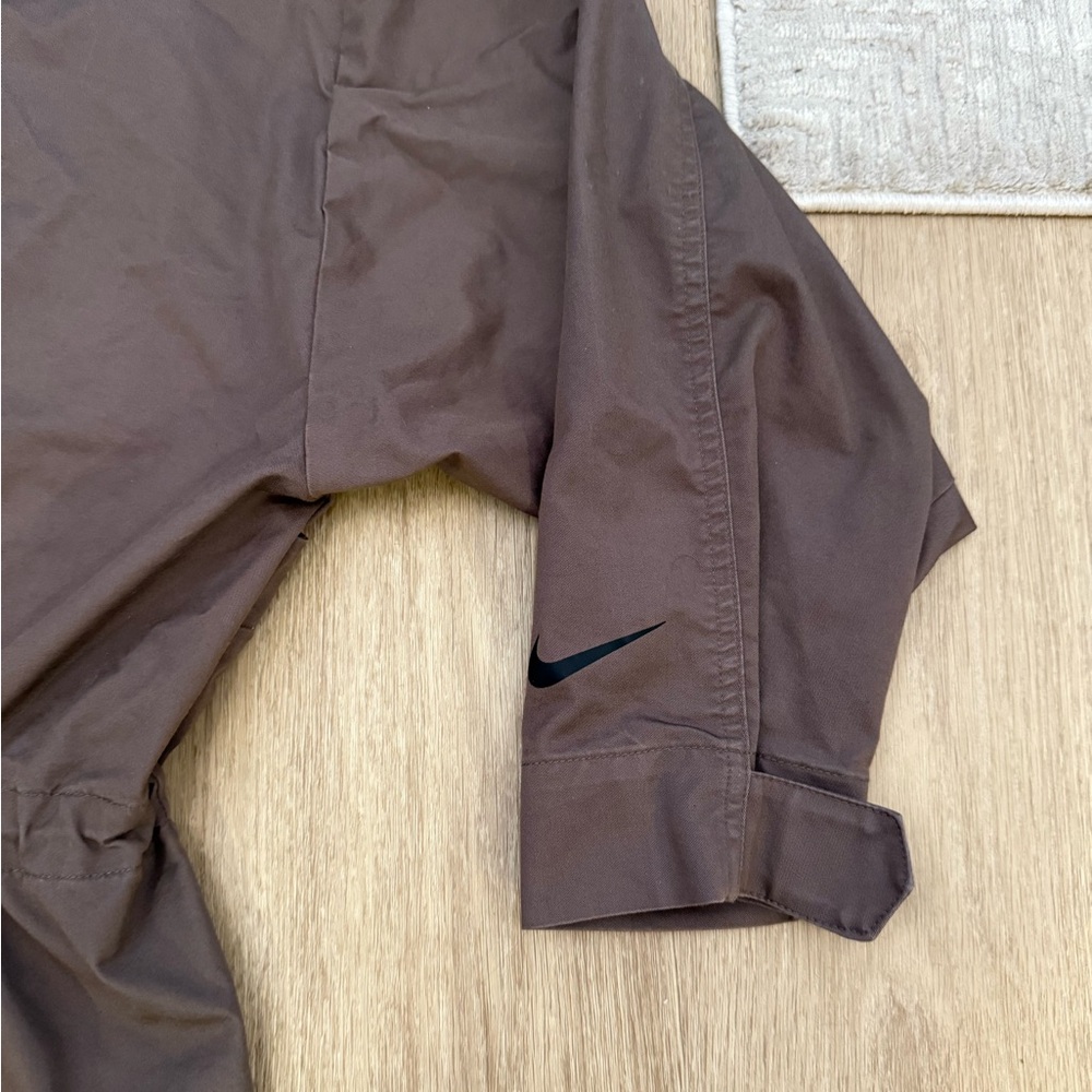 Nike Large M65 Essential Woven Jacket Pockets Zip Up Buttons Draw String - Picture 2 of 13